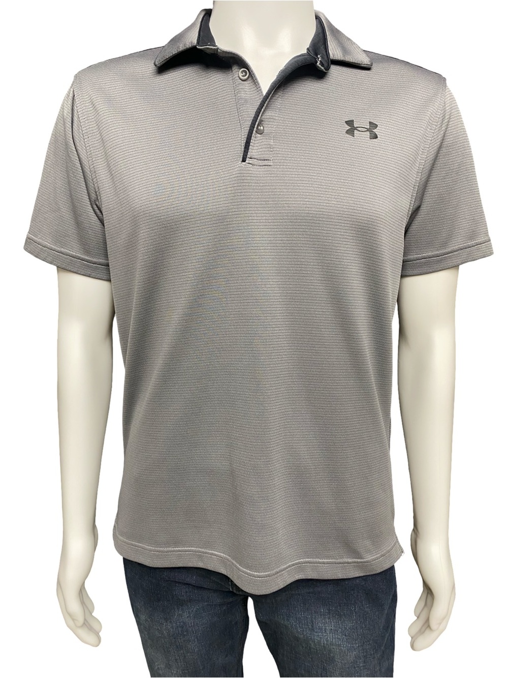 Under Armour Men’s Medium Gray Loose Fit Performance Golf Polo Shirt
